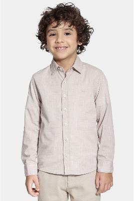 Camisa Aramis Slim flamê Bosco Manga Longa Move Caqui