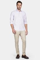 Camisa Aramis Regular Tricoline Xadrez  Branco e Rosa - 2