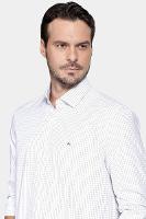 Camisa Aramis Regular Tricoline Xadrez Branco e Preto - 2