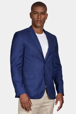Paleto Texturizado Super Slim Azul