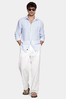 Camisa Aramis Manga Longa Move Slim em Linho Azul - 3