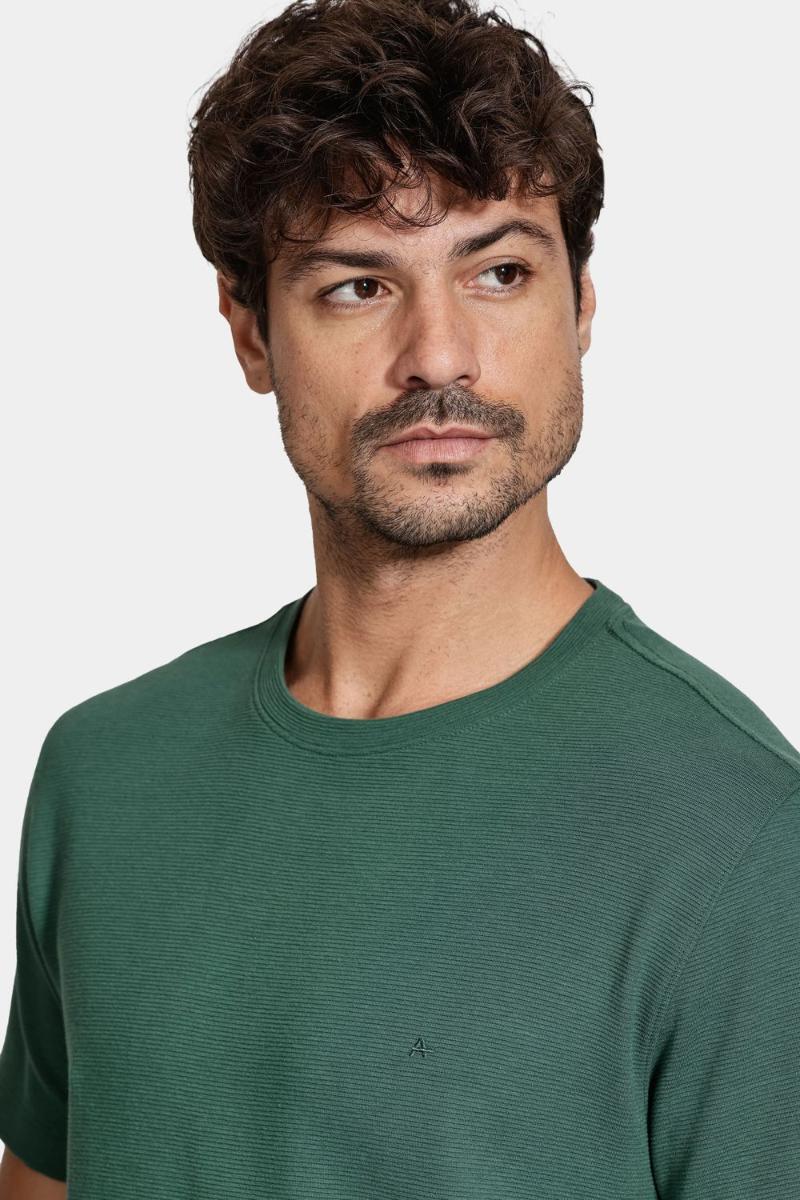 Camiseta Aramis básica Com Textura Ottoman Pinho - 4