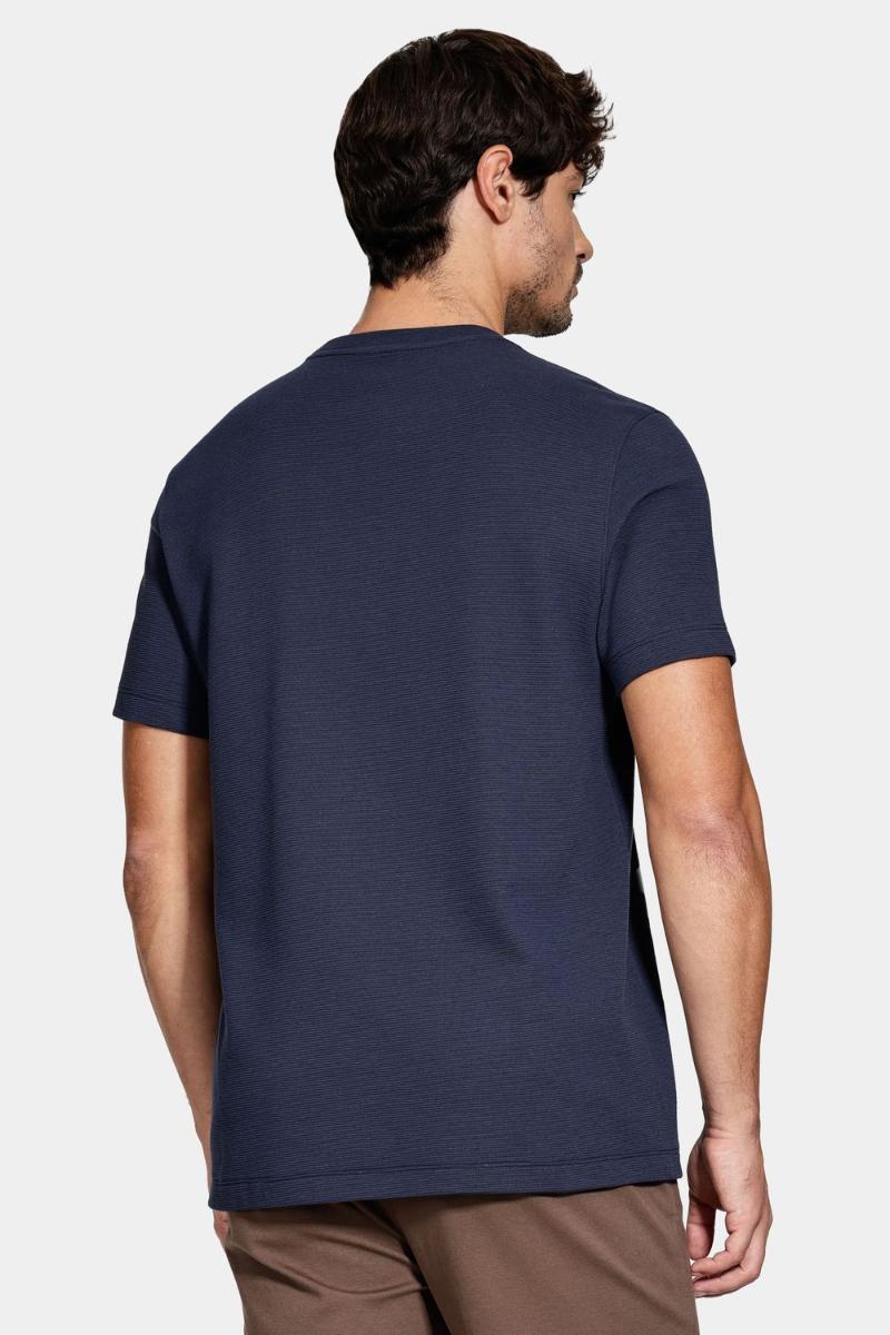 Camiseta Aramis básica Com Textura Ottoman Navy - 5
