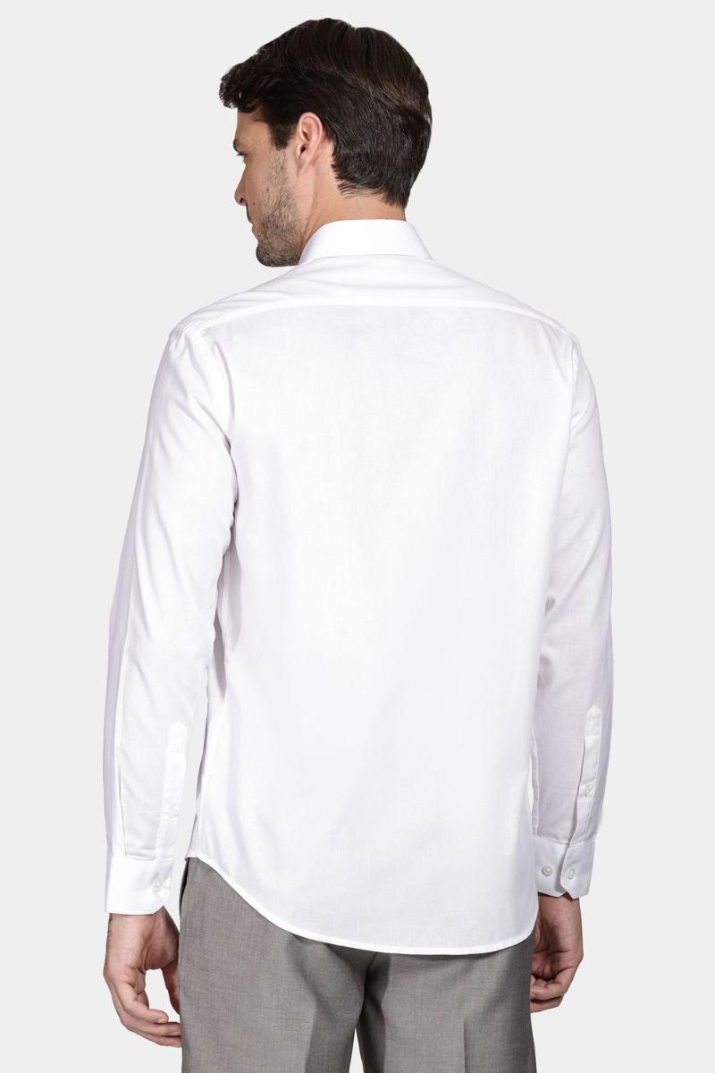 Camisa Aramis Regular de Tricoline Branco - 4