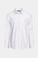 Camisa Aramis Regular Tricoline Xadrez  Branco e Rosa - 4