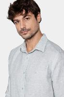 Camisa Aramis Manga Longa Slim em Linho Verde
