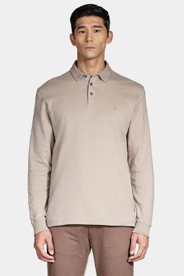Polo Interlock Pima Long Sleeve Amendoa