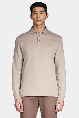 Polo Aramis Interlock Pima Long Sleeve Amendoa