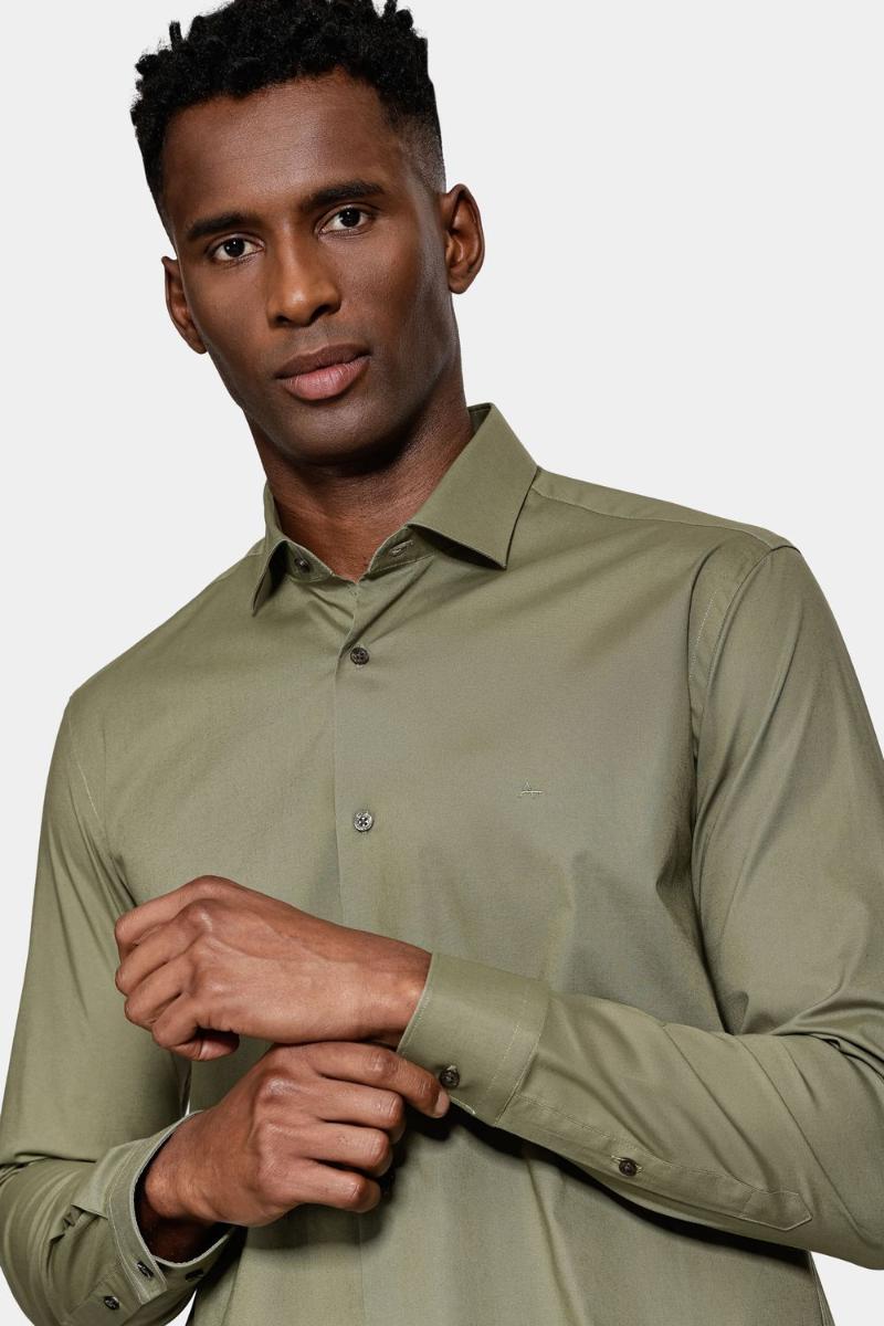 Camisa Aramis Manga Longa Slim Stretch Verde - 2