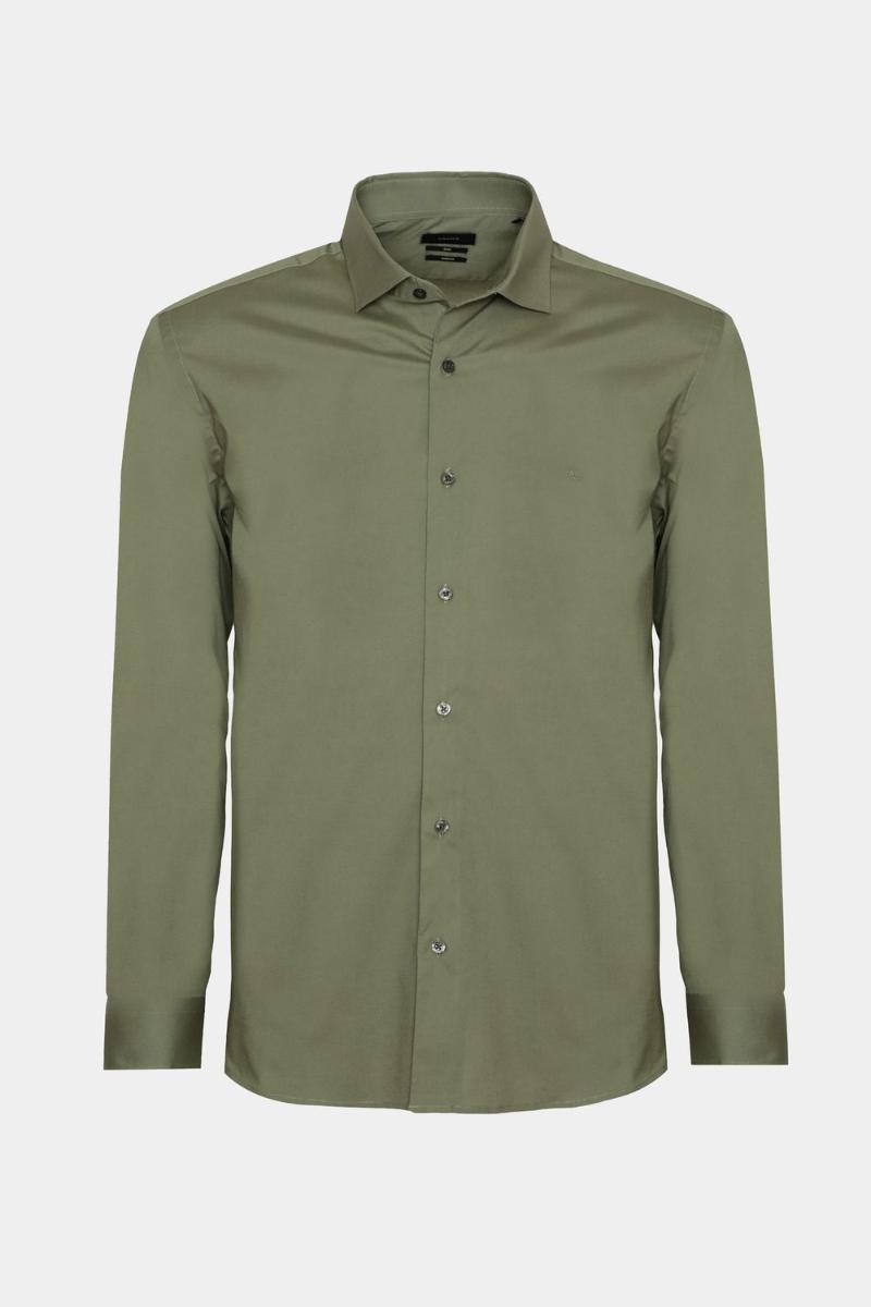 Camisa Aramis Manga Longa Slim Stretch Verde - 5