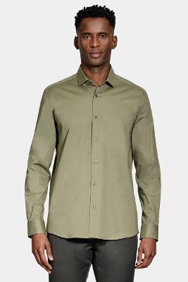 Camisa Aramis Manga Longa Slim Stretch Verde