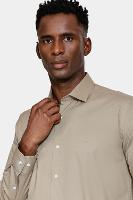 Camisa Aramis Manga Longa Slim em Stretch Caqui - 5