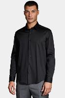 Camisa Aramis Manga Longa Cosmo Slim Cetim Preto - 1