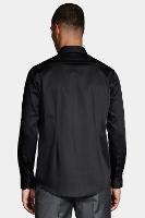 Camisa Aramis Manga Longa Cosmo Slim Cetim Preto