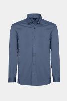 Camisa Aramis Manga Longa Slim em Stretch Liso Azul - 1