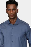 Camisa Aramis Manga Longa Slim em Stretch Liso Azul - 5