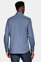 Camisa Aramis Manga Longa Slim em Stretch Liso Azul - 6