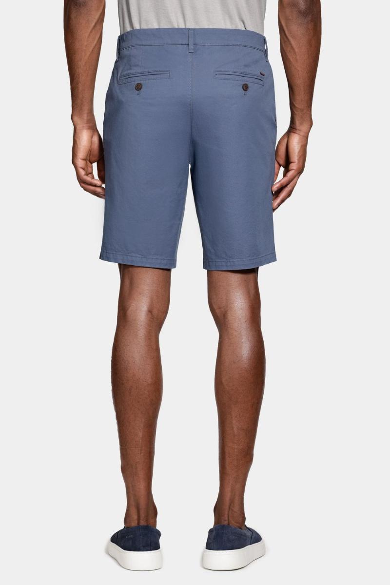 Bermuda Aramis Chino Casual em Sarja Azul Indigo - 6