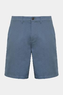 Bermuda Aramis Chino Casual em Sarja Azul Indigo