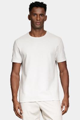 Camiseta Aramis básica Com Textura Ottoman Marfim