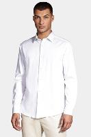 Camisa Aramis Manga Longa Slim Cetim Branco - 1