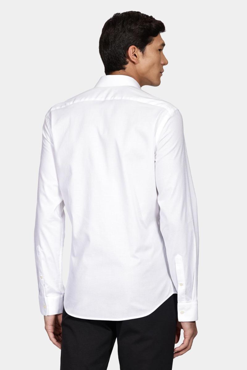 Camisa Aramis Slim Pima Stretch Maquinetada Branco - 4