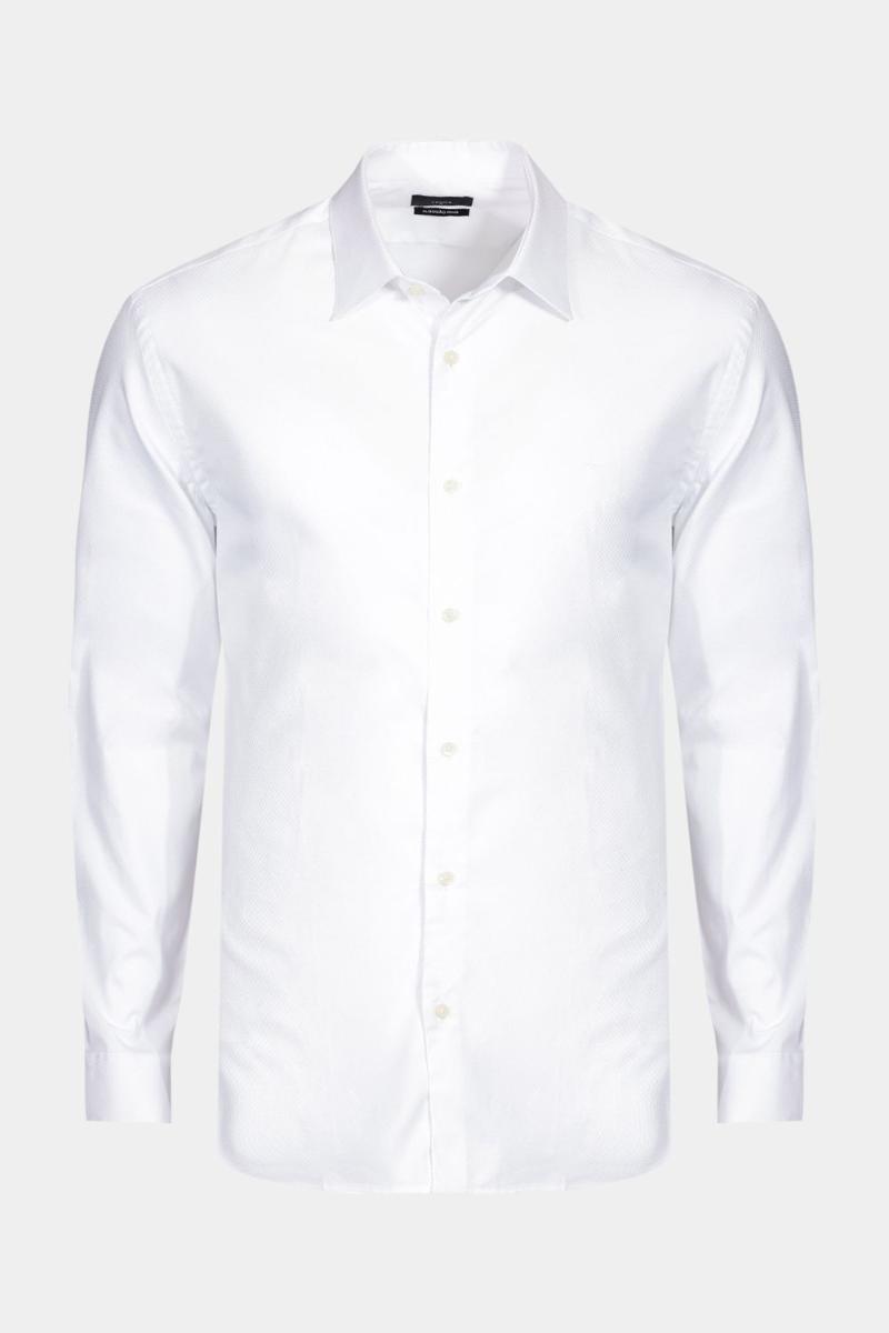 Camisa Aramis Slim Pima Stretch Maquinetada Branco - 5