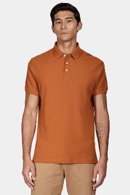 Polo Aramis Piquet Básica Caramelo