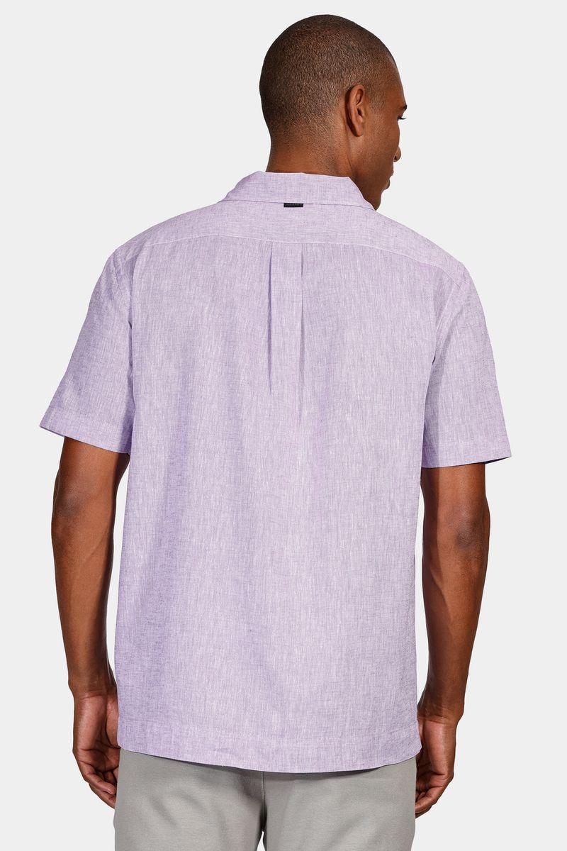 Camisa Aramis Regular Linho Algodão Surat Lilás - 4