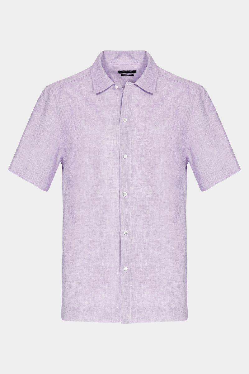 Camisa Aramis Regular Linho Algodão Surat Lilás - 6