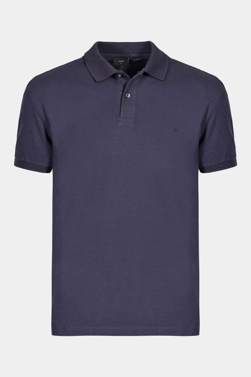 Polo Aramis Malha Lisa Azul Marinho - 5