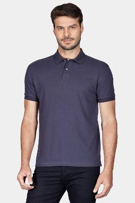 Polo Aramis Malha Lisa Azul Marinho