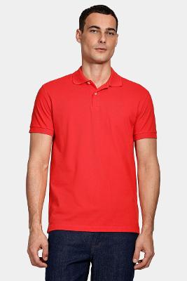 Polo Básica Piquet Vermelho Cereja