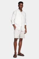 Bermuda Aramis Chino Algodão Classica Maquinetada Areia - 2