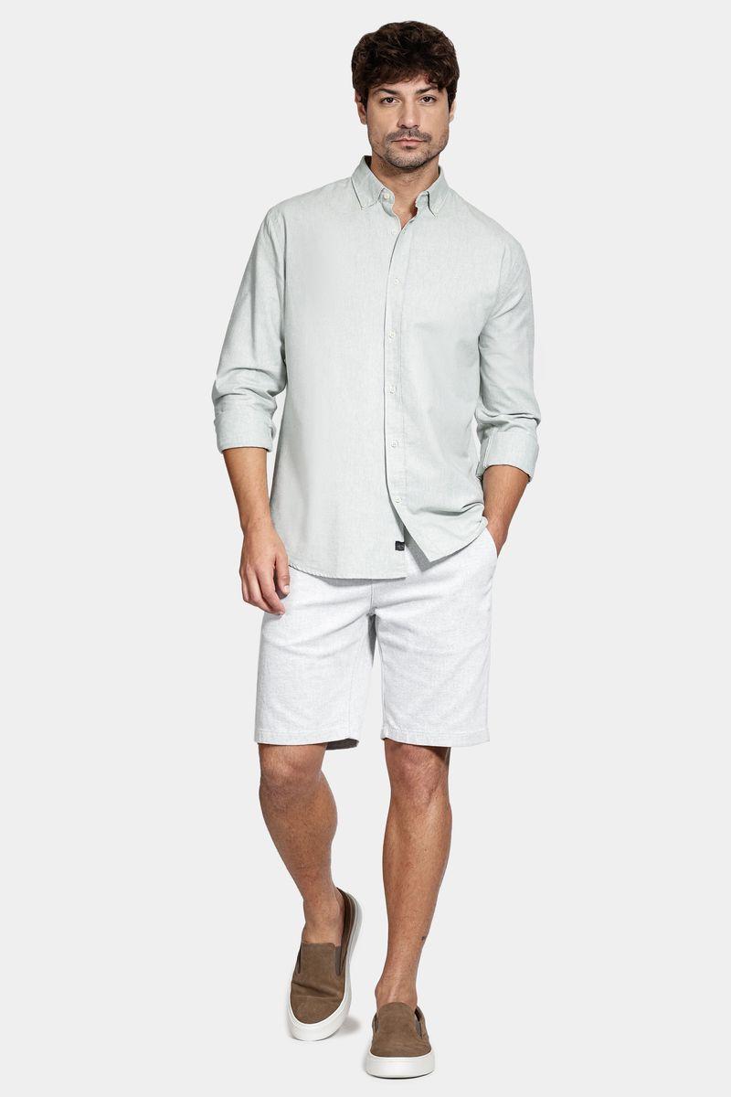 Bermuda Aramis Chino Algodão Moline Branco - 2