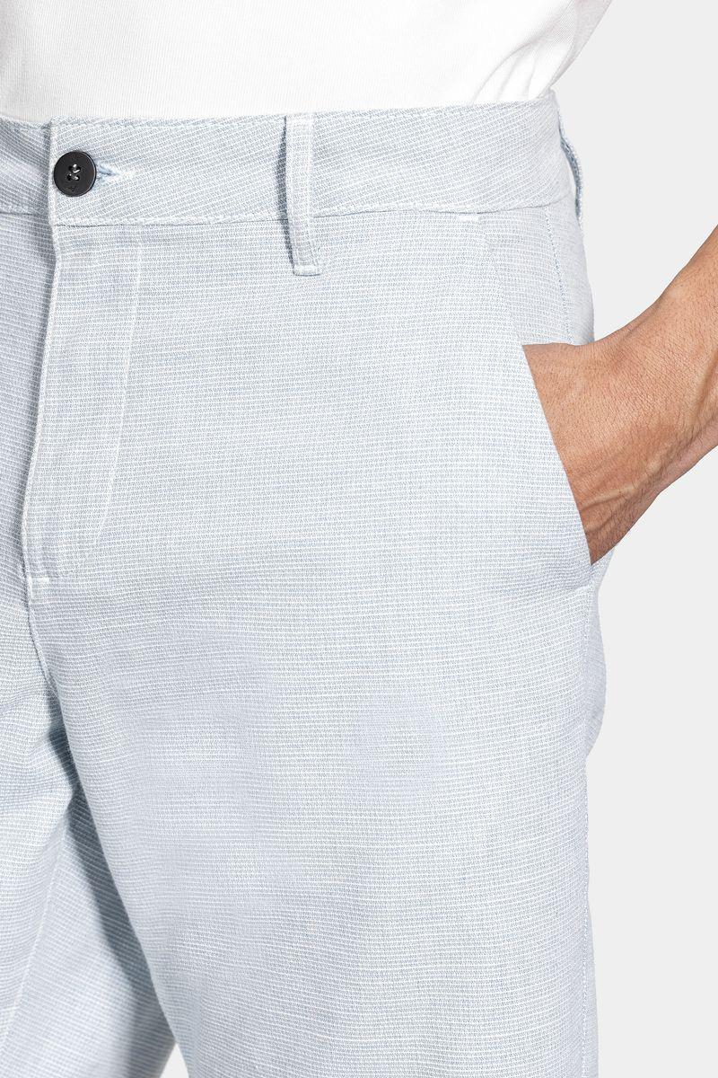 Bermuda Aramis Chino Algodão Maquinetada Azul Claro - 2