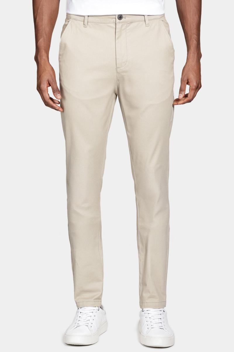 Calça Aramis Chino Algodão Premium Básica Areia - 1