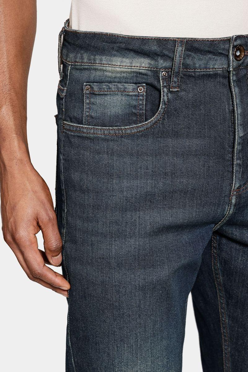Calça Aramis Jeans Regular Blue Sobretinta Azul Escuro - 3