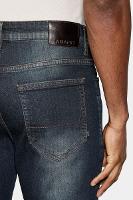 Calça Aramis Jeans Regular Blue Sobretinta Azul Escuro
