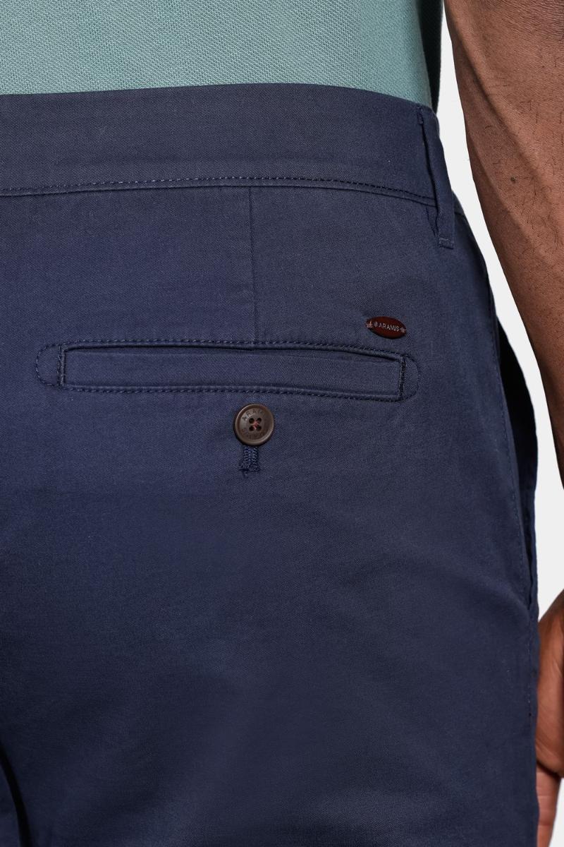 Calça Aramis Chino Algodão Premium Básica Marinho - 3