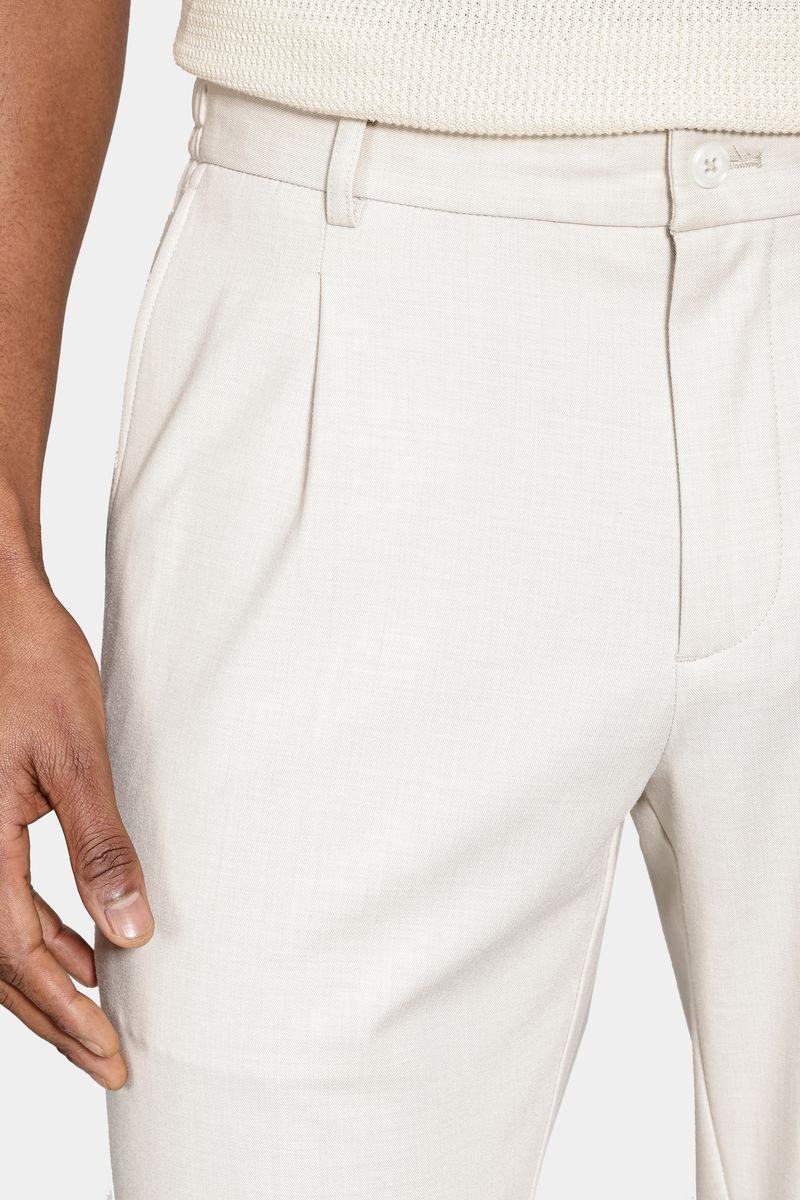 Calça Aramis Alfaiataria Cós Elástico e Bolsos Areia - 2