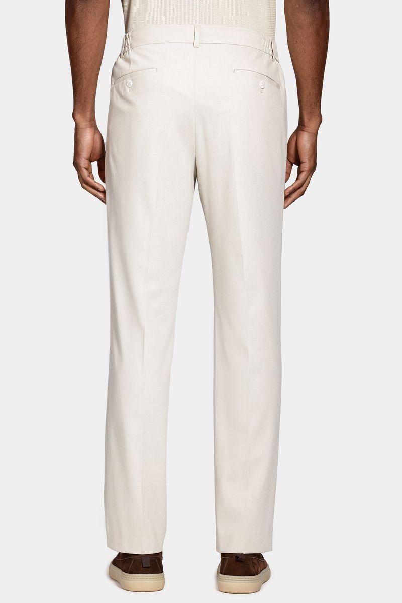 Calça Aramis Alfaiataria Cós Elástico e Bolsos Areia - 4