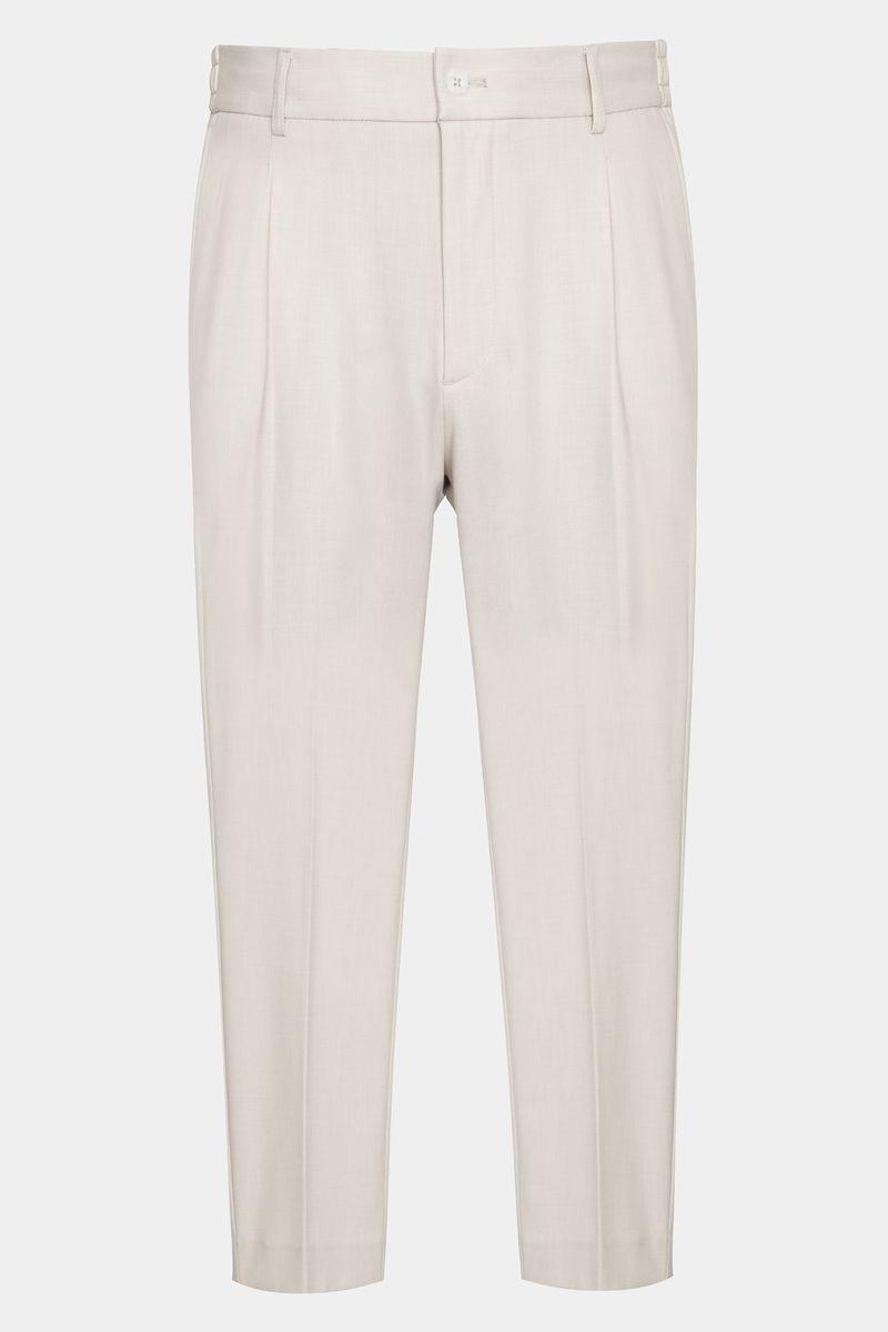 Calça Aramis Alfaiataria Cós Elástico e Bolsos Areia - 5