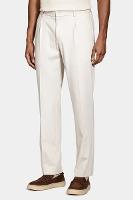 Calça Aramis Alfaiataria Cós Elástico e Bolsos Areia - 1