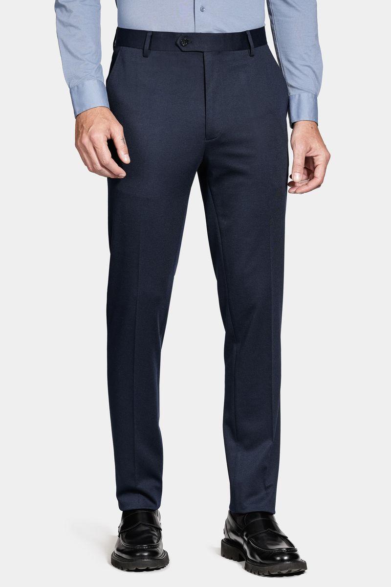 Calça Aramis Alfaiataria Malha Mescla Slim Marinho - 1