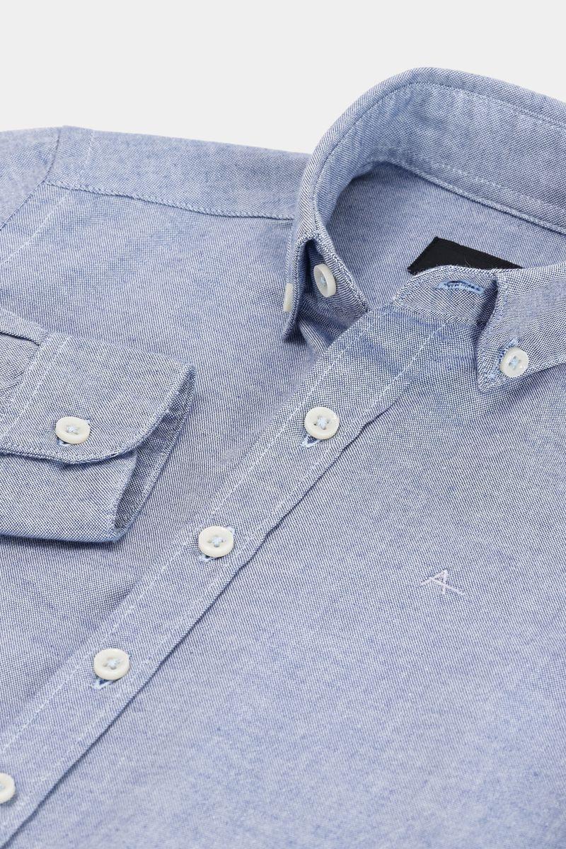 Camisa Aramis Infantil Manga Longa Oxford Azul - 4