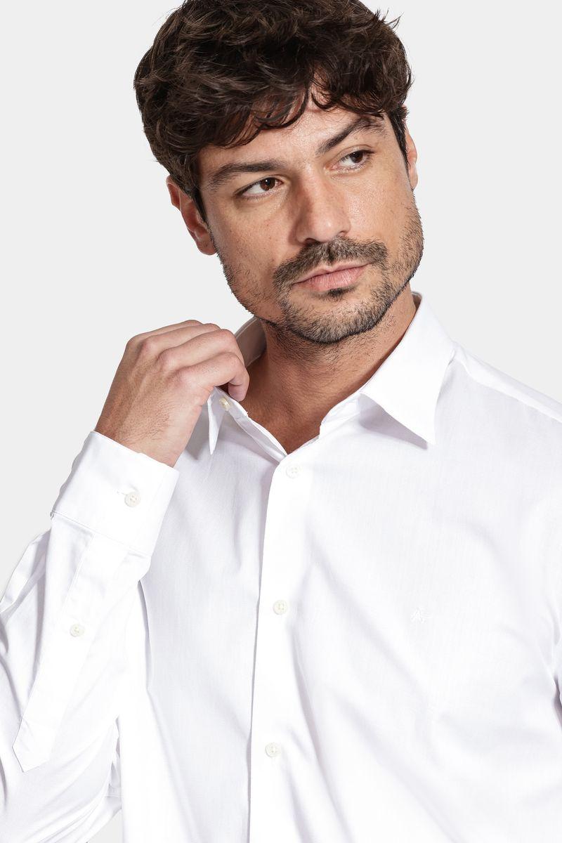 Camisa Aramis Manga Longa Regular Algodão Fio 50 Branco - 3