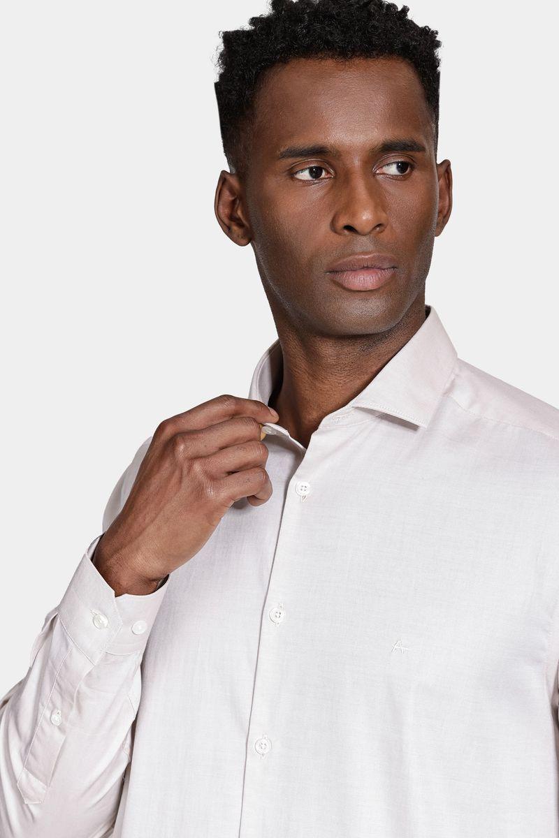 Camisa Aramis Manga Longa Pinpoint Bege - 2