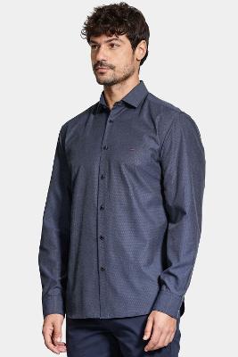 Camisa Aramis Manga Longa Algodão Misto Marinho