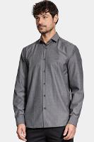 Camisa Aramis Manga Longa Algodão Misto Chumbo - 1